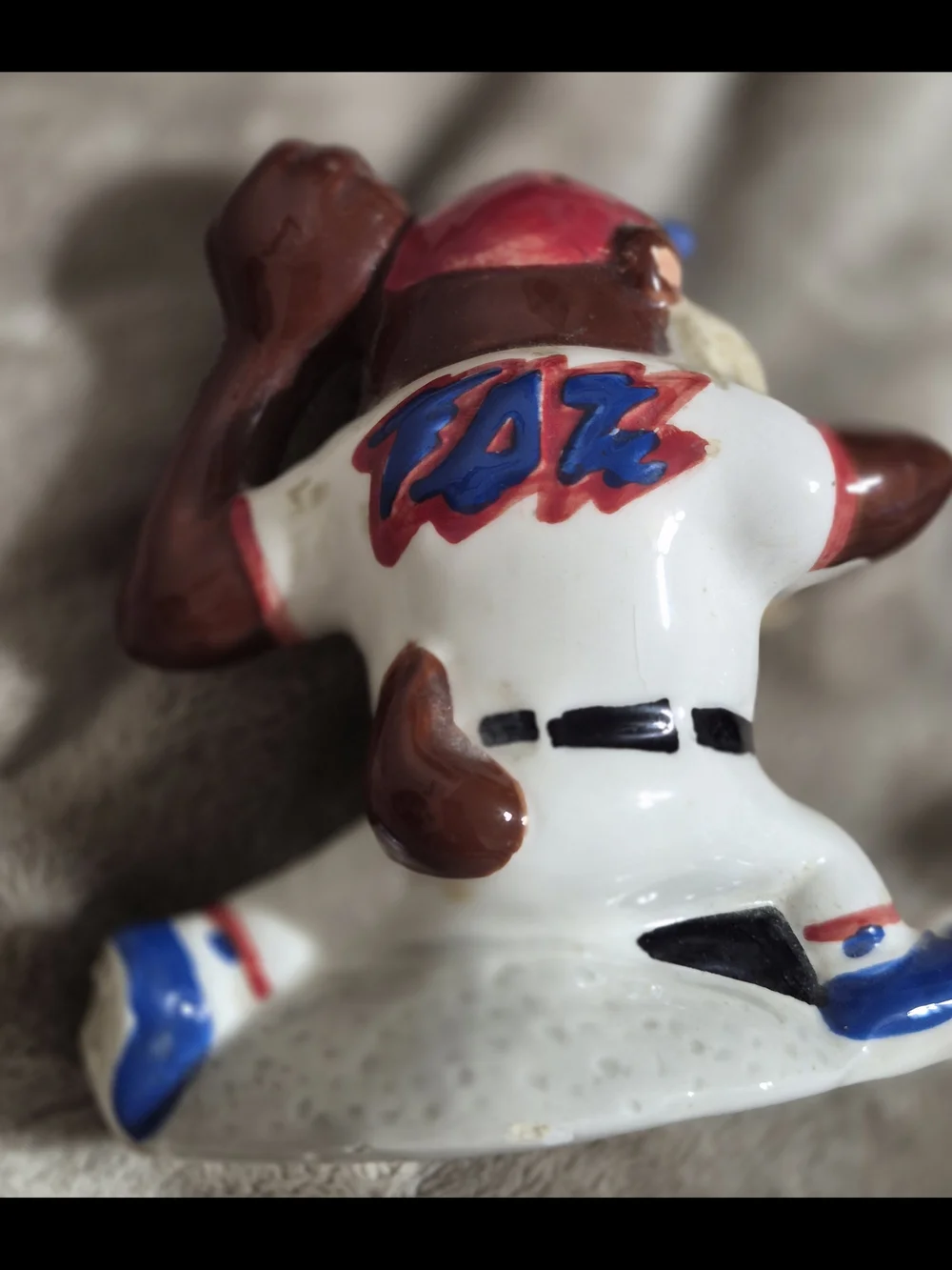 Ceramic Baseball TAZ Figurine Set - Salt And Pepper Shaker